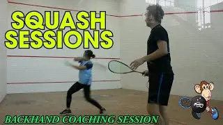Squash Coaching Session with a Student | Backhand Return of Serve