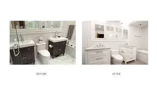 Prewar Partial Contemporary Primary Bathroom Renovation - 31 W 93rd St, NYC Before & After