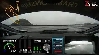 Full send in the wet in the 1200hp Zyrus Lamborghini - P5 to P1 in half a lap