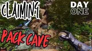 Raiding & Claiming Pack Cave Day One! Taking On The Server As A Duo! - Ark Ascended