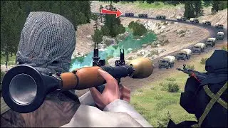 REBELS AMBUSH INDIAN CONVOY - VALLEY