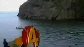 Белого медведя сбросили со скалы