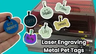 Engraving stainless steel dog tags using your Creality Falcon diode laser #falcon60 #laserengraving