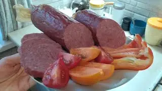 КАК СДЕЛАТЬ КОЛБАСУ ДОМА? РЕЦЕПТ СЕРВЕЛАТА В ТЕРМОКАМЕРЕ Hobbi Smoke🤗🤱🌱🥩