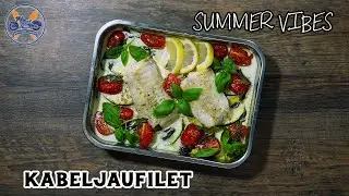 Zucchini mit Kabeljau - Sommergericht aus dem Garten