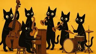 Black Cats’ Retro Swing Show: Smooth Jazz with Sax & Bass from the 1950s