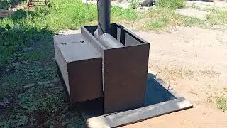 Банная печка из 426 трубы.