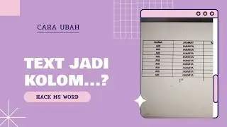 CARA MENGUBAH TEXT DALAM MICROSOFT WORD MENJADI KOLOM II#youtuber #microsoftword #online #bismillah