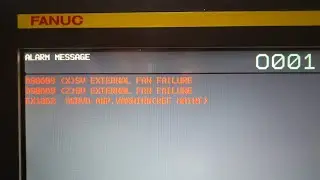 Alarm DS0609  II external Fan failures fanuc