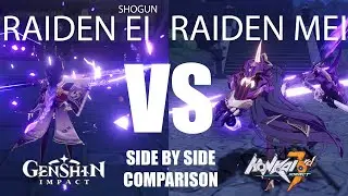 Raiden Shogun VS Raiden Mei - Animation Comparison | Genshin Impact vs Honkai Impact [4K 60FPS]