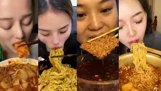 Asmr noodles eating .면먹방 모음.食べる音