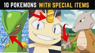 10 POKEMONS WITH SOME SPECIAL ITEM OR THING IN HINDI ||