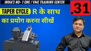 Taper turning on CNC with code on cnc lathe machine by cnc basic santosh yadav