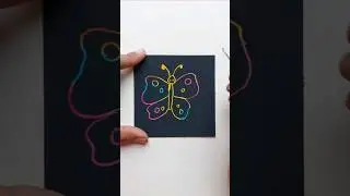 butterfly drawing on magic paper