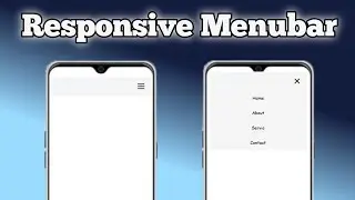 How To Create Responsive Navigation Bar Using HTML CSS  & JavaScript ( For Beginners )