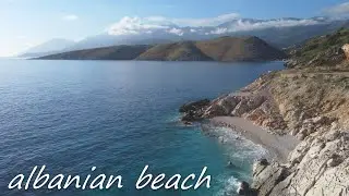 Privat Beach on the Albanian Riviera - 4K Drone Footage