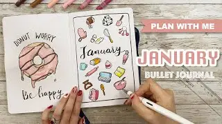 [PLAN WITH ME] Donuts Theme Bullet Journal | January 2020