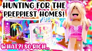 HUNTING FOR THE PREPPIEST HOMES!💕🤩🔭IN A EXOTIC SERVER!🪐🌌#adoptmeroblox #preppyadoptme #preppyroblox
