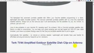 Satellite TV Antenna - Outdoor & Indoor : Michael Dadona Sales