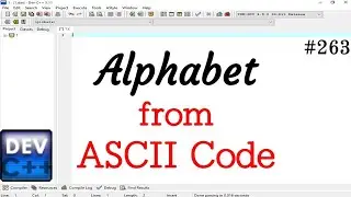 Program for print the alphabet from ASCII Code in C Language || for loop