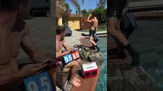 Best Dive Wins $250! Gymnast vs Parkour
