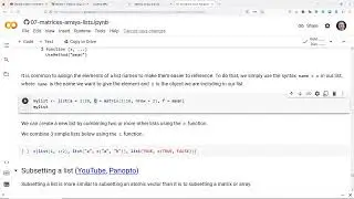 Creating a list in R