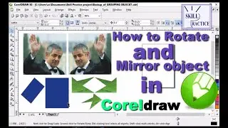 How to rotate and mirror object in coreldraw. |in Hausa| yadda ake juya fuskar zane a coreldraw.