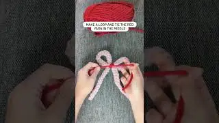 How to crochet a quick chunky bow 🎀 #shortscrochet #yarnlove #crochet