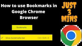 How to use Bookmarks in Google chrome browser 2022 || show bookmarks bar in chrome