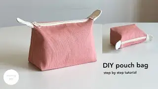 DIY pouch bag | how to make pink cute pouch
