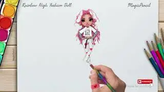 How to draw Rainbow High Fashion Doll