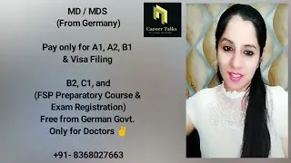 Germany MD / MDS free of Cost  || +91-8368027663
