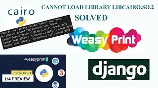 Solved Weasy Print No Library Called Cairo was Found | Cannot load Library libcairo Windows.