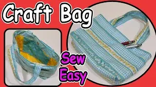 How to sew a cute little craft tote/handbag with four pockets. No zippers, easy beginner sewing