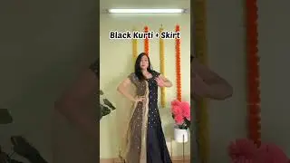 1 BLACK KURTI 2 LOOKS.... Follow for more ...
