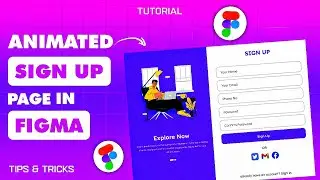 Create Interactive Sign-Up Page in Figma | Advanced Animation Tutorial