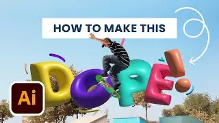 [FREE PROJECT FILE] How to Make 3D  Bubble Text in Illustrator