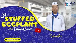 Stuffed Eggplant with Tomato Sauce by Suhindra