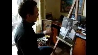 Процесс написания копии картины из кинофильма " Лучшее предложение"
