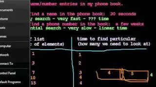 Binary Search 4:  Analysis (why the time is logarithmic)