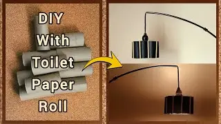 DIY Lamp Shade With Toilet Paper Tube/ Easy Toilet Paper Roll Craft Idea/ Lampshade #toiletpaperroll
