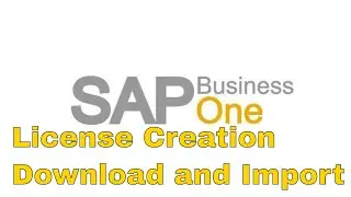 SAP Business One License Creation Download and Import