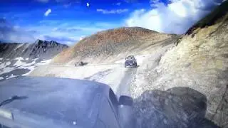 Lifted Xterra on top of Engineer Pass, Ouray co