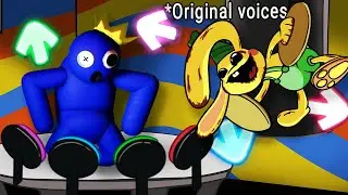 Rainbow Friends Blue VS Bunzo Bunny | FNF mod | Friday Night Funkin Mod Roblox