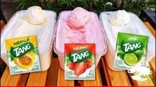 FAÇA 3 LITROS DE SORVETE COM APENAS 1 PACOTE DE SUCO TANG - RENDE MUITO