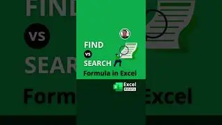 What is the difference between FIND and SEARCH formula in Excel 😊😮 #shorts