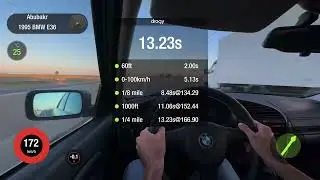 BMW E36 m52b30 dragy 0-100 | 100-200 | Abubakr