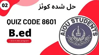 aiou 8601 solved workshop quiz video-02