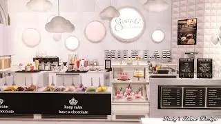 Sims 4 Sweet Delights Ice Cream Cafe Tour + Download  模擬市民4 冰淇淋咖啡廳 下載+CC