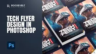 Tech flyer design in photoshop
